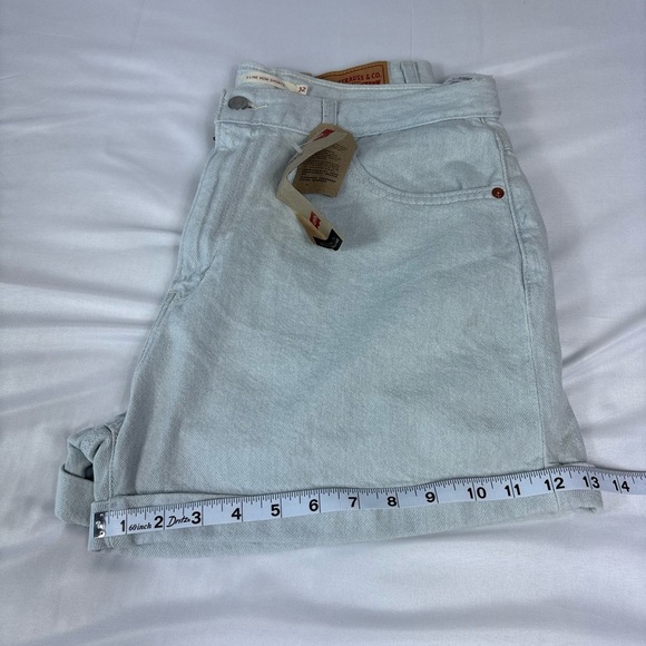 Levi's Light Blue High Waist Women's Shorts - Picture 6 of 7